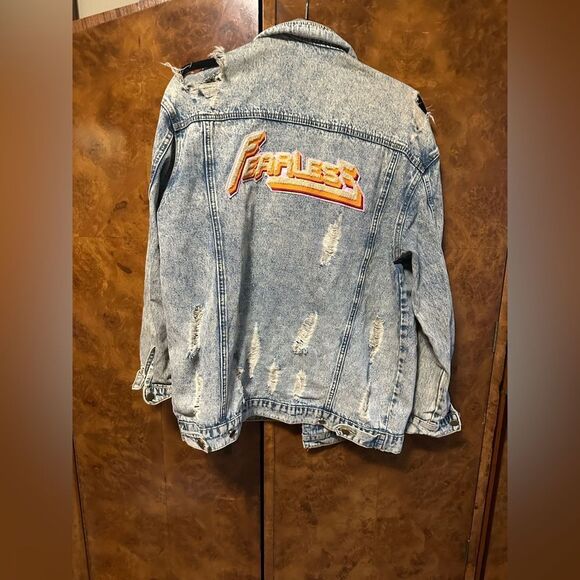 Fearless Distressed Denim Jacket - Picture 1 of 9